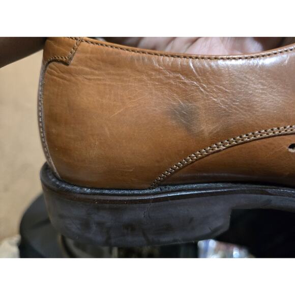 MICHAEL TOSCHI CIS‎ Equipped Loafer Dress Shoes Cognac Leather Size 10.5 ITALY - Picture 6 of 8